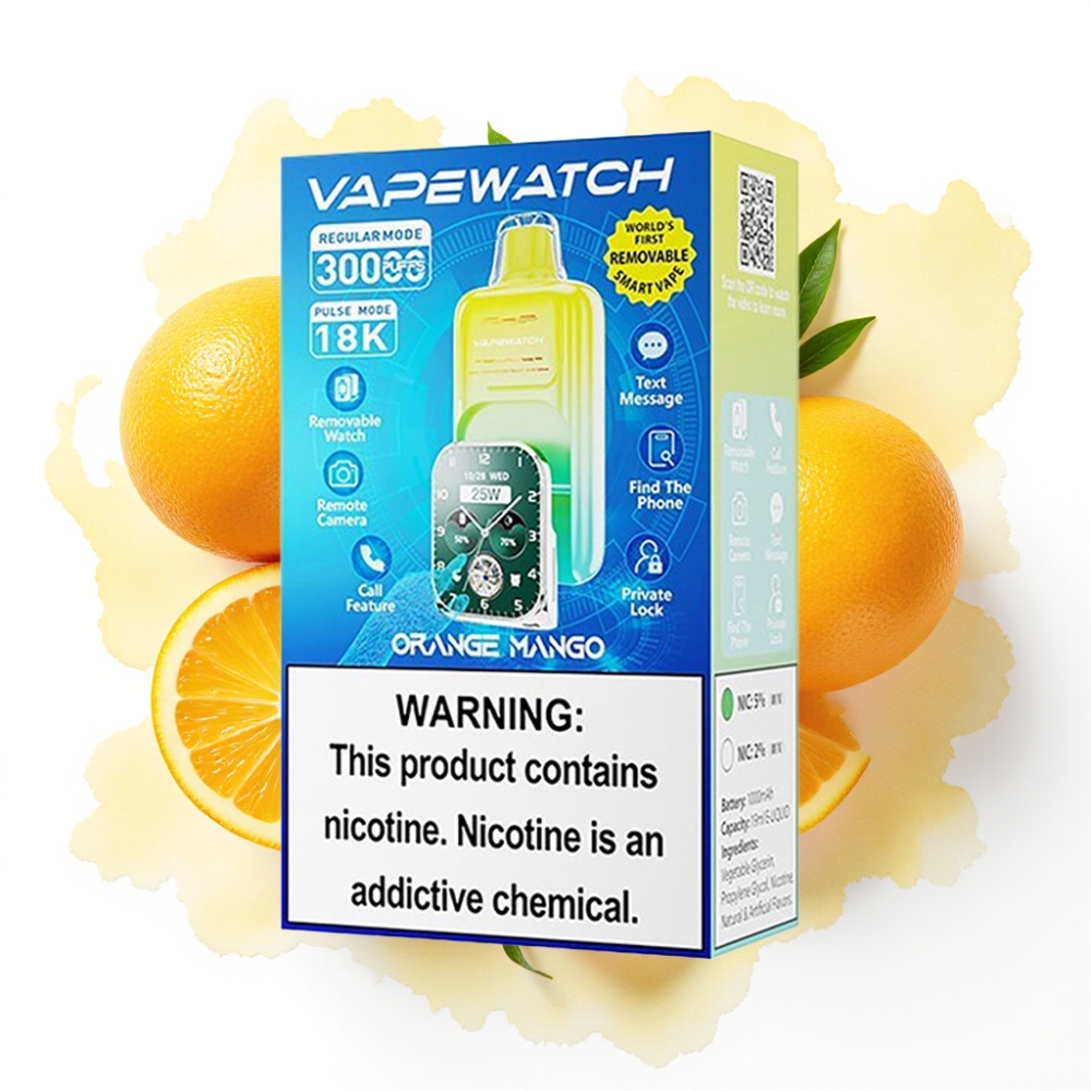 JNR VapeWatch 30000 Puffs Appelsin Mango – 1000mAh, 19mL, 5%