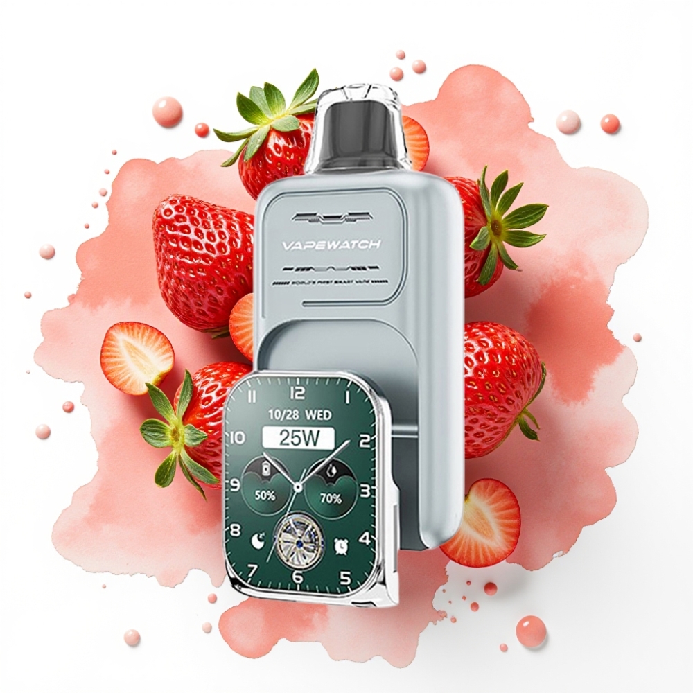 JNR VapeWatch 30000 Puffs Jordbær Is – 19mL, 5%, Type-C