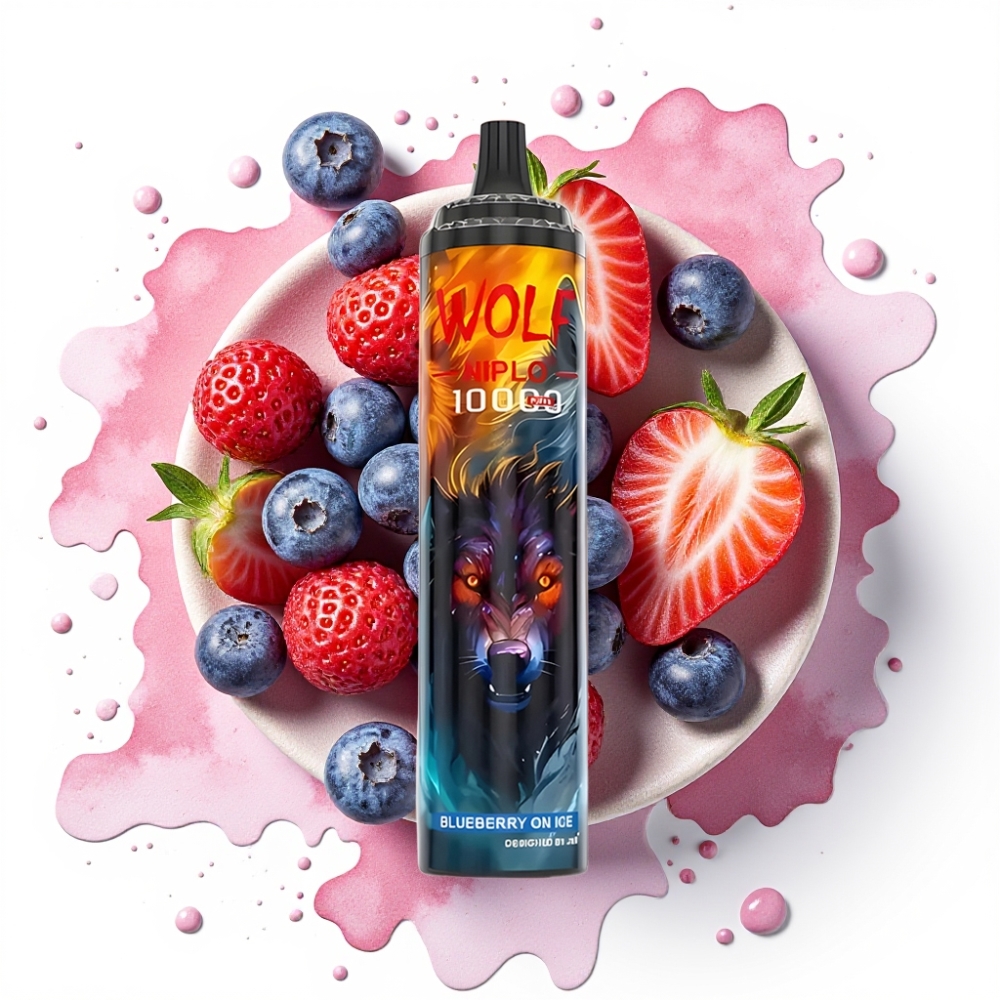 JNR Wolf Niplo 10000 Puffs Blåbær På Is – 20ml, 5%, Type-C