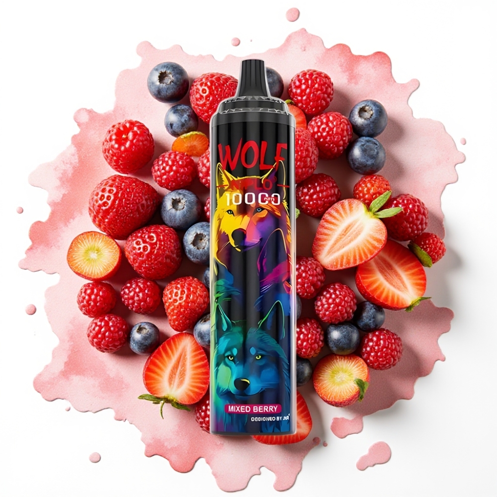 JNR Wolf Niplo 10000 Puffs Blandet Bær – 20ml, 5%, Type-C