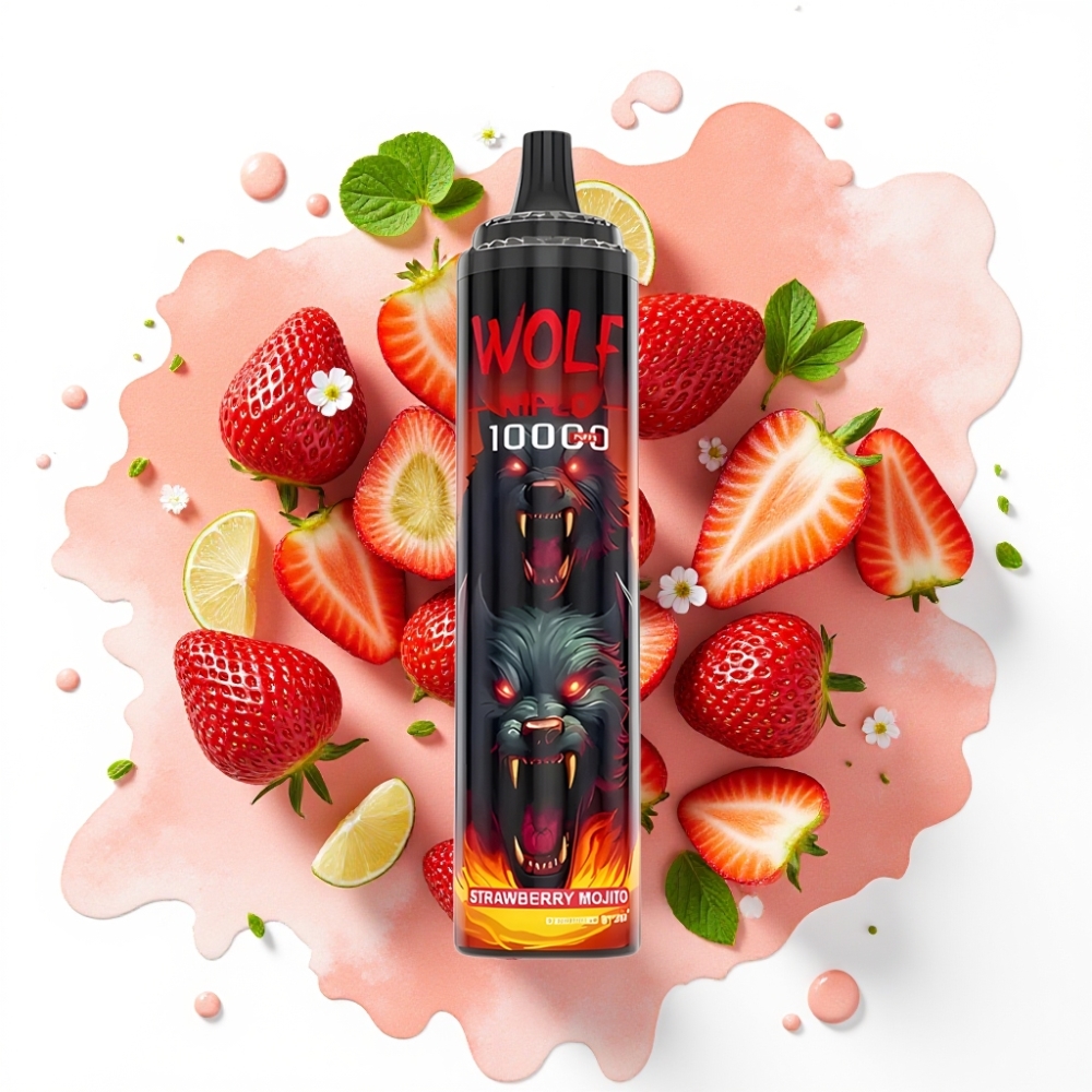 JNR Wolf Niplo 10000 Puffs – Jordbær Mojito, 20ml, 5%, Type-C