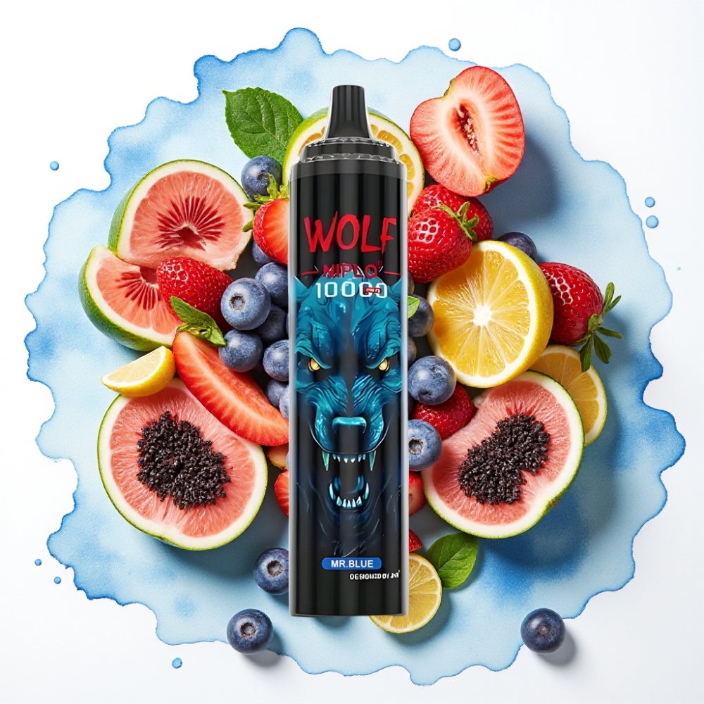 JNR Wolf Niplo 10000 Puffs Mr Blå – 20ml, 2%/5%, Type-C