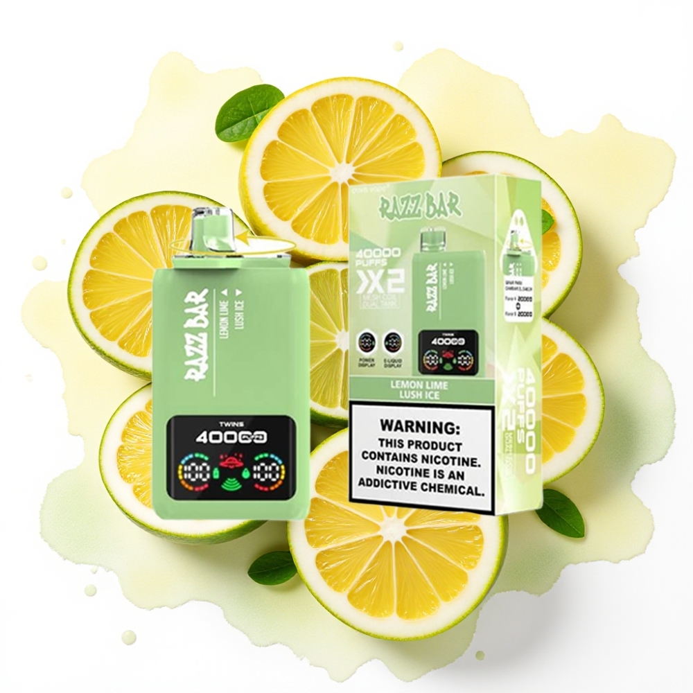 Razz Bar 40000 Puffs Disposable Vape SITRONLIME & LUSH ICE, 2%/5% Nikotin, 650 mAh