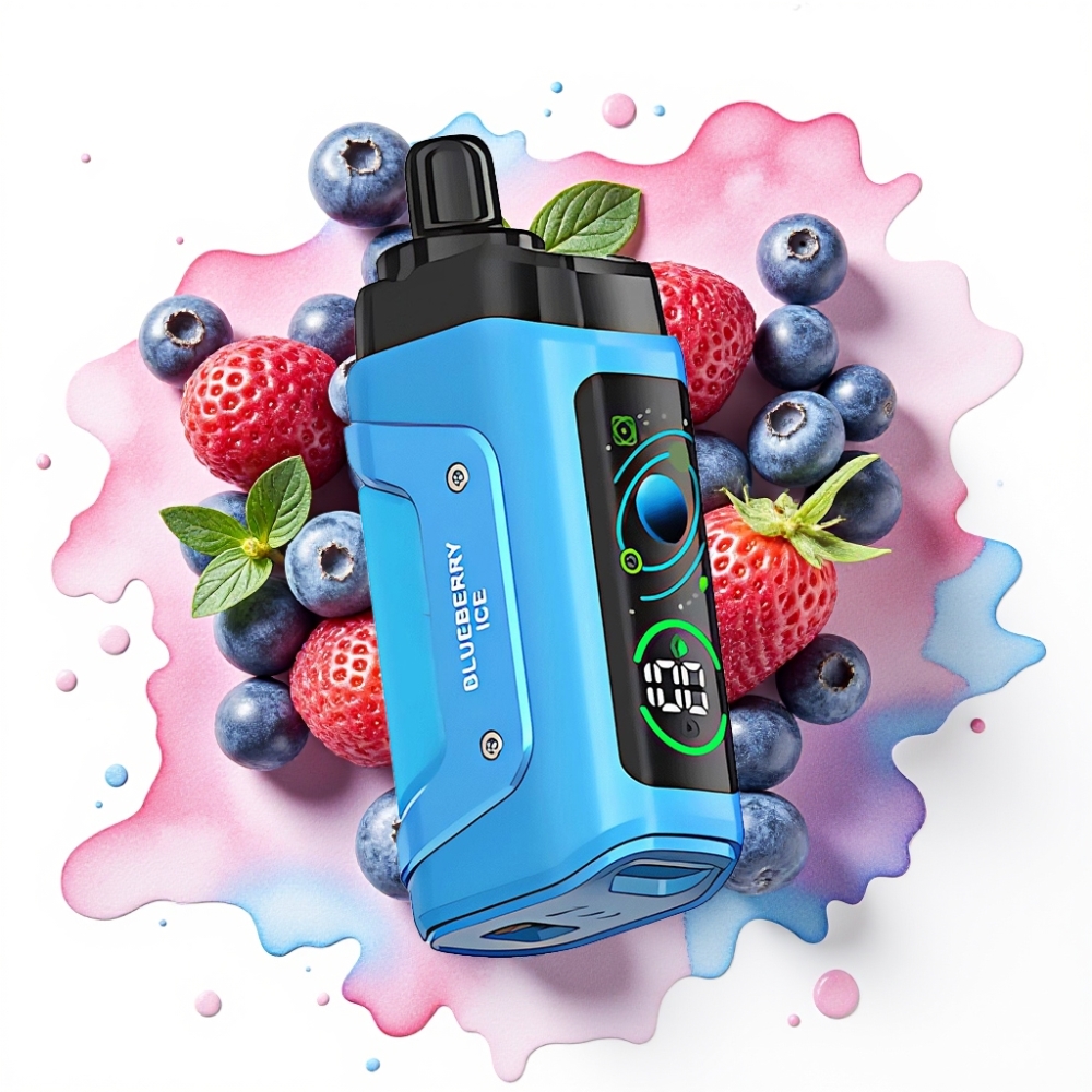 Razz Bar 45000 Puffs Disposable Vape Blåbæris, 1.0 Ohm Mesh, Justerbar luftstrøm
