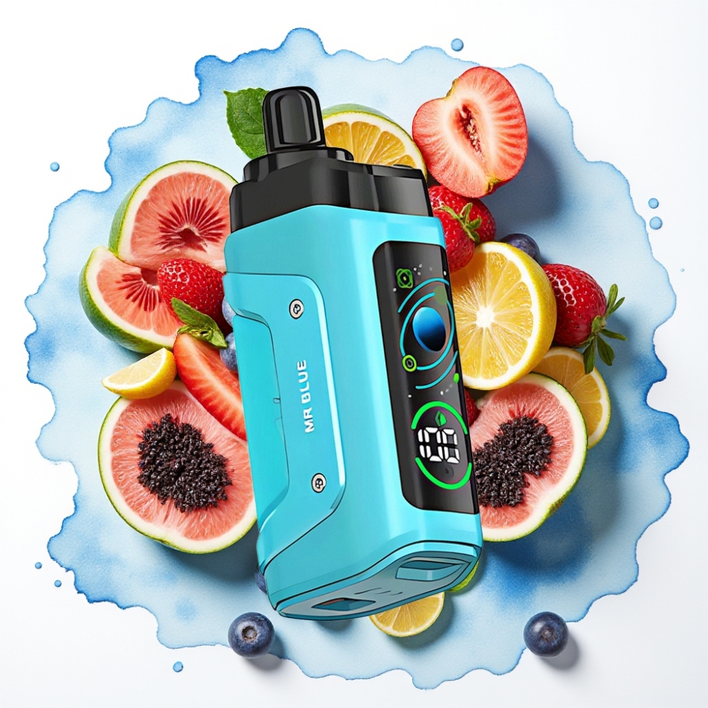Razz Bar 45000 Puffs Disposable Vape Mr Blå – 1.0 Ohm Mesh, Justerbar Luftstrøm