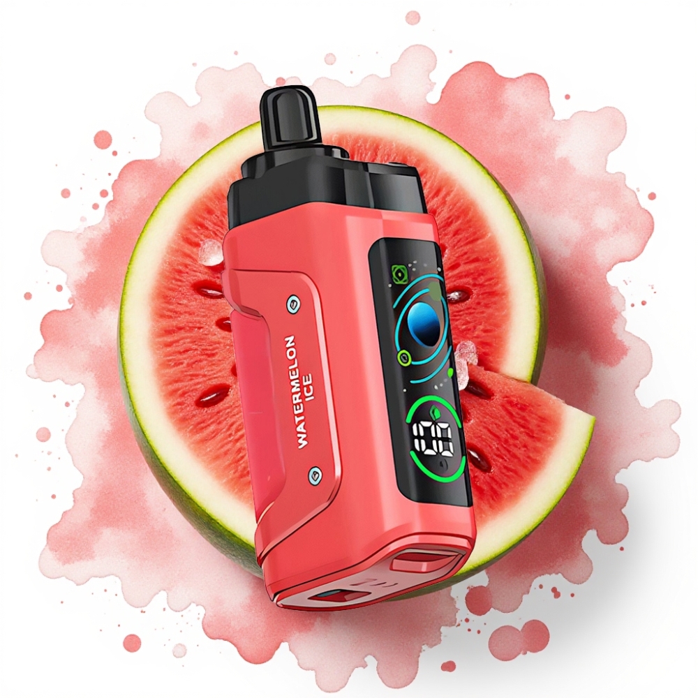 Razz Bar 45000 Puffs Engangsdamp Vannmelon Is 1.0 Ohm Mesh, Justerbar Luftstrøm