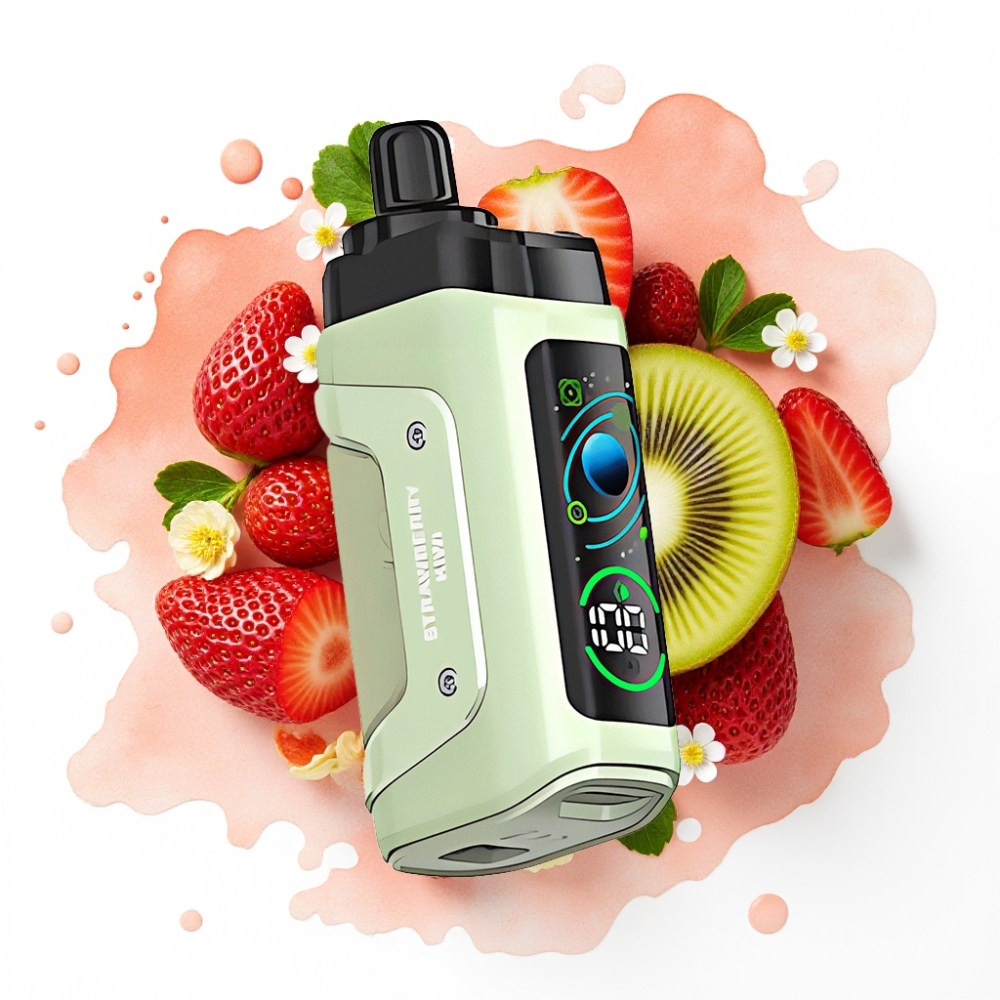 Razz Bar 45000 Puffs Engangsvaper Jordbær Kiwi – 1.0 Ohm Mesh, 650 mAh, Type-C